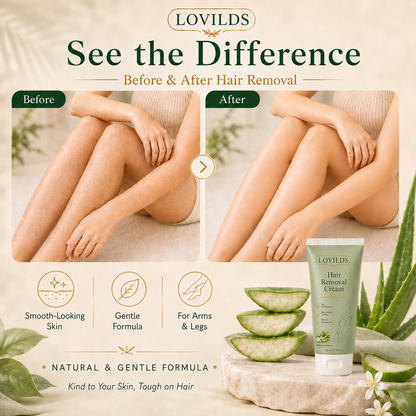 REPAIRSKINS | LOVILDS Painless Depilatory Cream – No Razor Bumps, No Harsh Odor