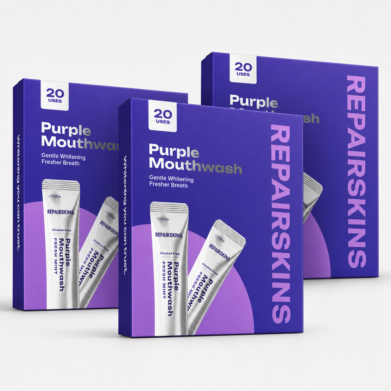 Purple Mouthwash Purple colour correction that neutralises yellow tones in 30 seconds. 20 single-use sachets.