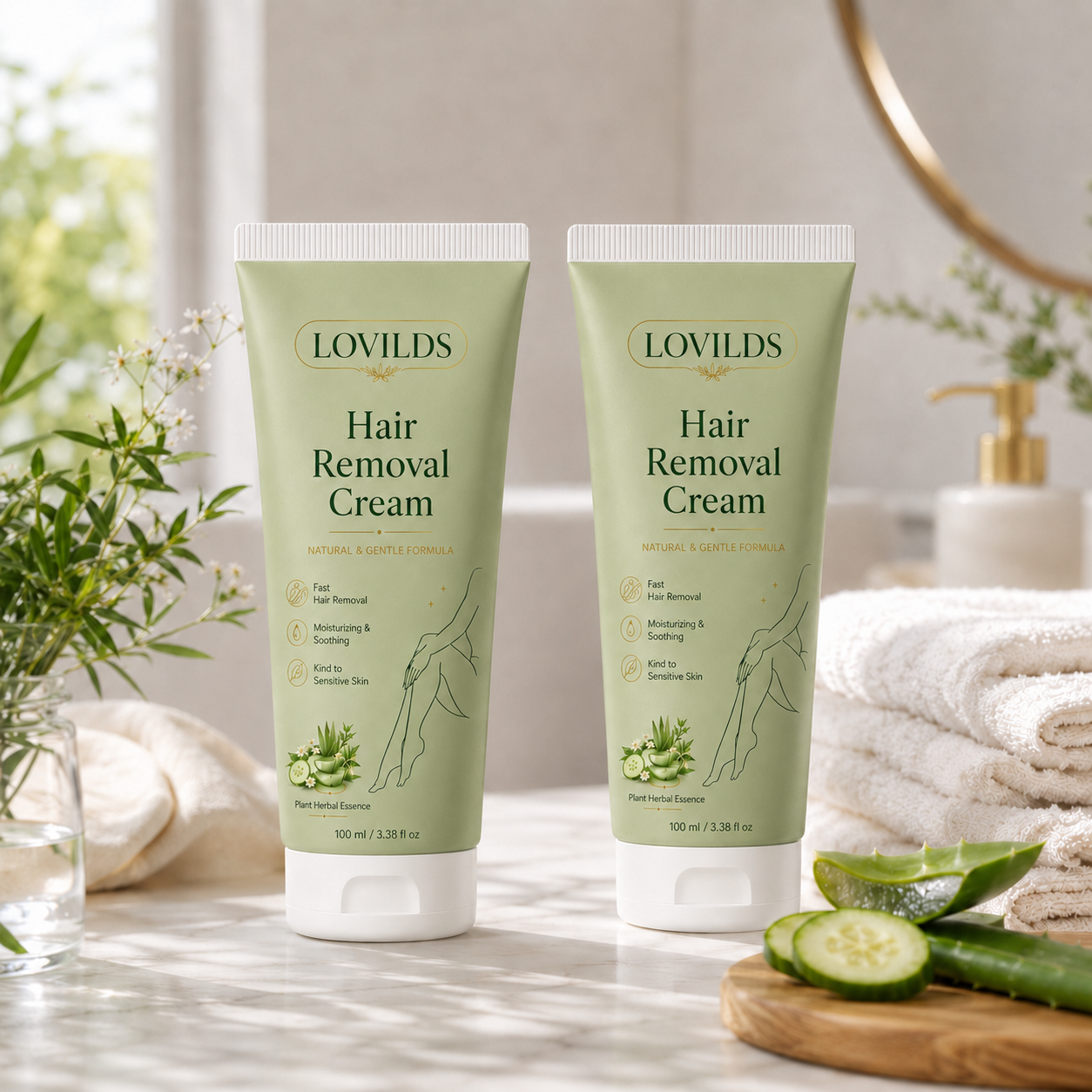 REPAIRSKINS | LOVILDS Painless Depilatory Cream – No Razor Bumps, No Harsh Odor