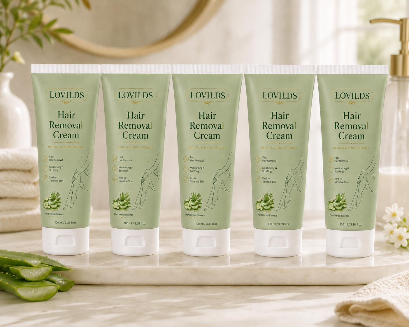 REPAIRSKINS | LOVILDS Painless Depilatory Cream – No Razor Bumps, No Harsh Odor