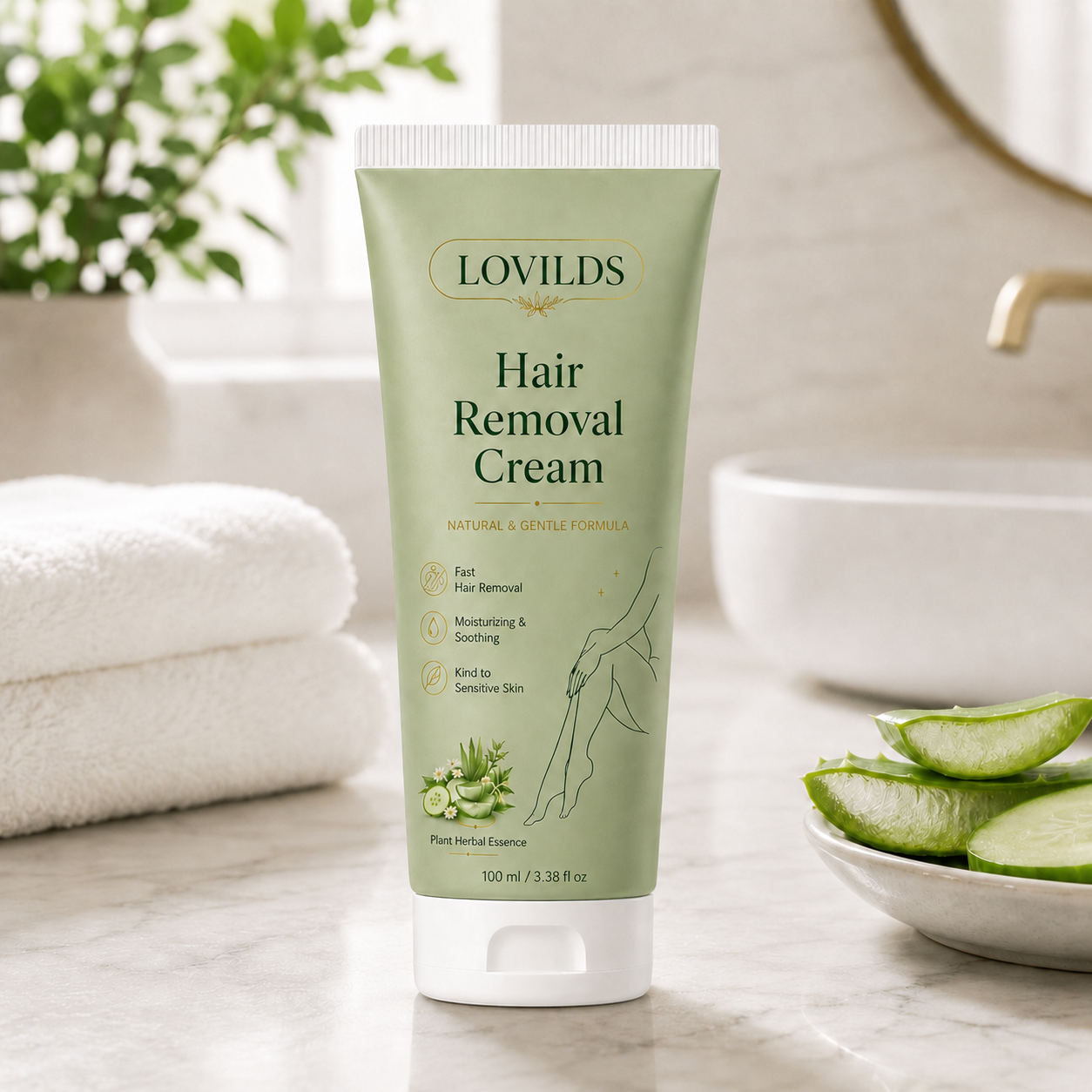 REPAIRSKINS | LOVILDS Painless Depilatory Cream – No Razor Bumps, No Harsh Odor