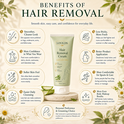 REPAIRSKINS | LOVILDS Painless Depilatory Cream – No Razor Bumps, No Harsh Odor