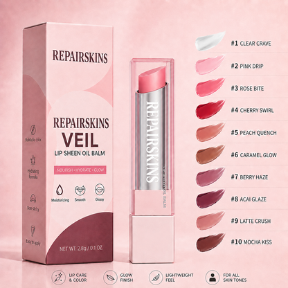 🔥Last Day Buy 1 Get 1 Free| REPAIRSKINS GLOW VEIL LIP SHEEN OIL BALM