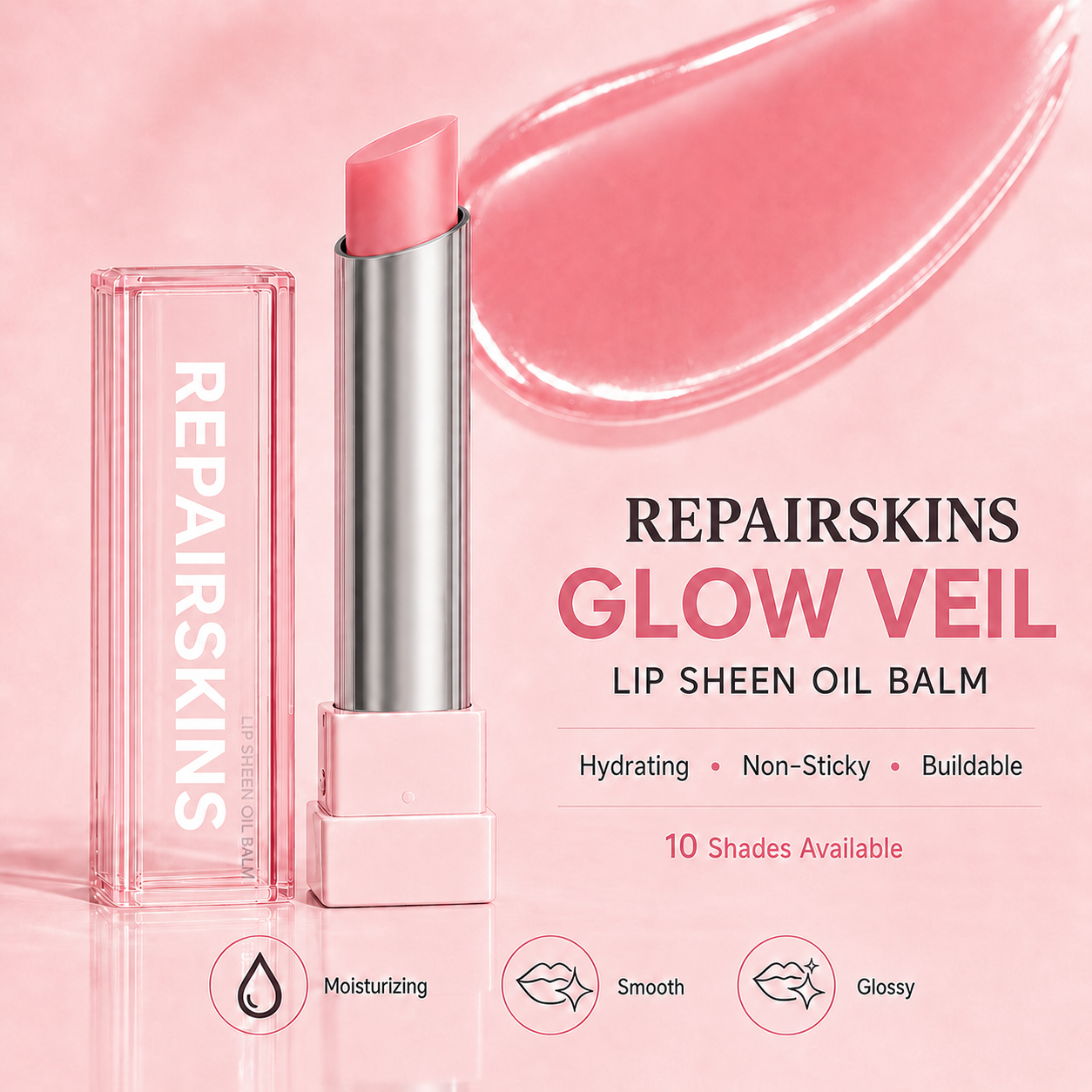 🔥Last Day Buy 1 Get 1 Free| REPAIRSKINS GLOW VEIL LIP SHEEN OIL BALM