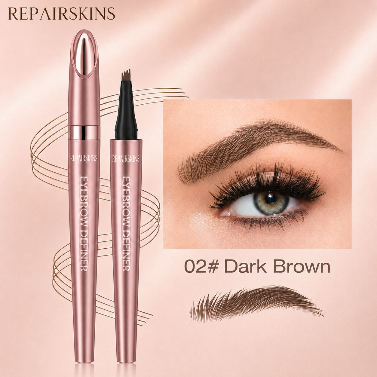 Waterproof Micro-Fork Eyebrow Pencil