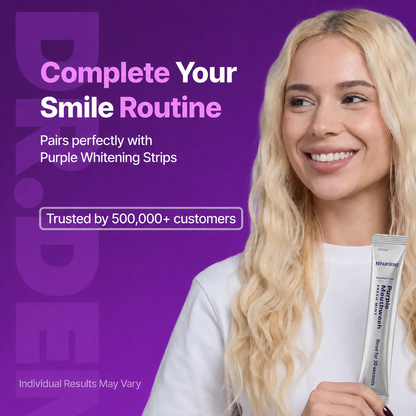 Purple Mouthwash Purple colour correction that neutralises yellow tones in 30 seconds. 20 single-use sachets.