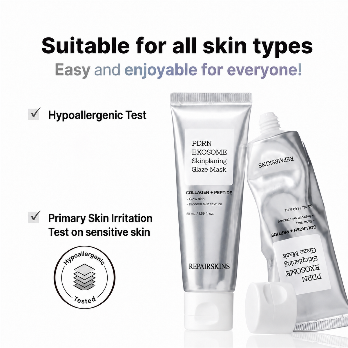 PDRN Exosome Overnight Glaze Peel-Off Mask  Hydrate, smooth and reveal a fresh glazed-looking glow while you sleep.