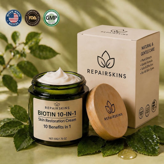 Made and Shipped from USA ✨REPAIRSKINS® Biotin 10-in-1 Skin Restoration Cream 🍀
