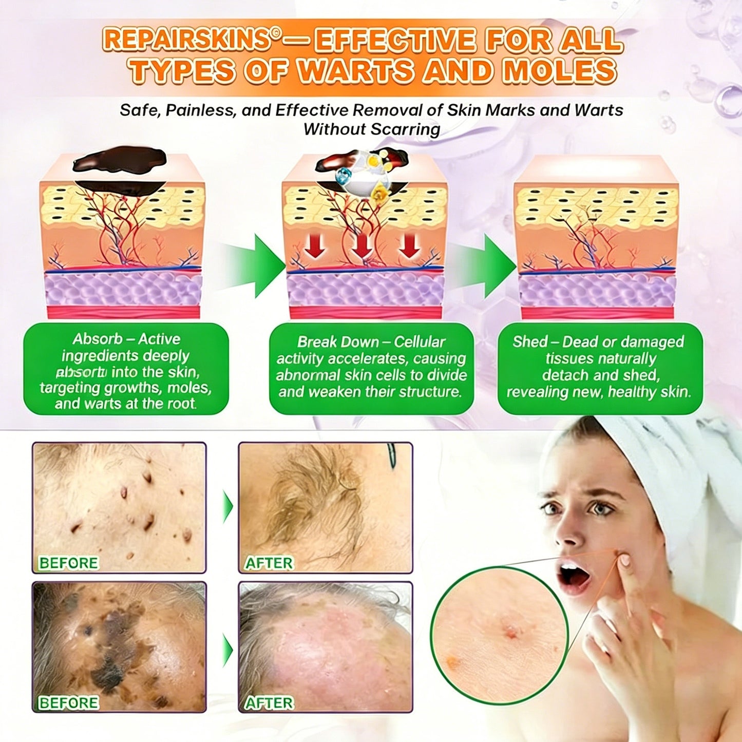 Made and Shipped from USA ✨REPAIRSKINS® Biotin 10-in-1 Skin Restoration Cream 🍀