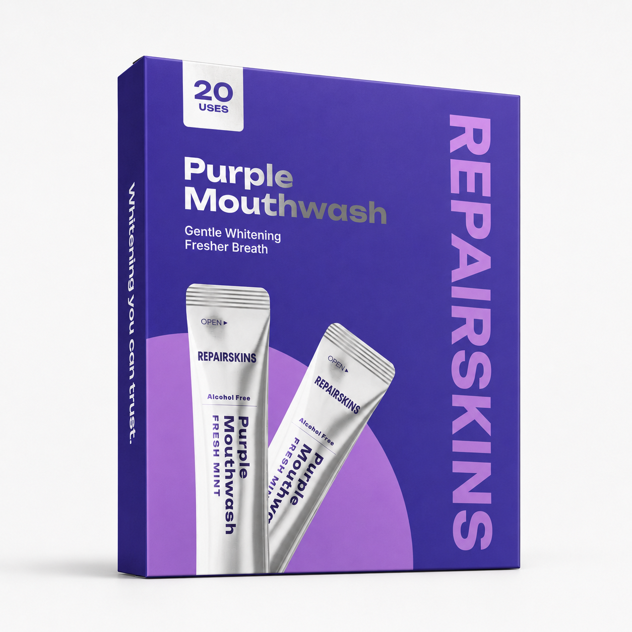 Purple Mouthwash Purple colour correction that neutralises yellow tones in 30 seconds. 20 single-use sachets.