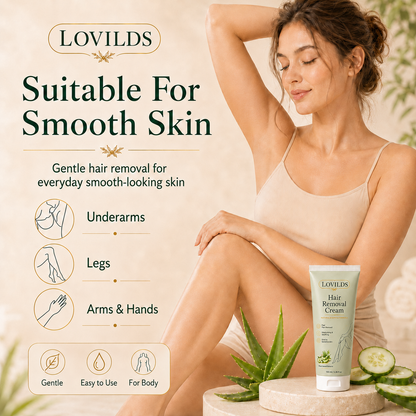 REPAIRSKINS | LOVILDS Painless Depilatory Cream – No Razor Bumps, No Harsh Odor