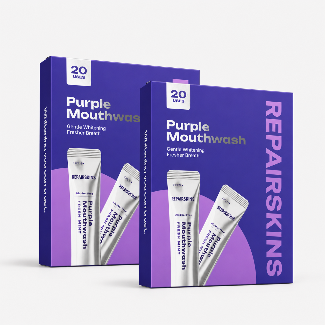 Purple Mouthwash Purple colour correction that neutralises yellow tones in 30 seconds. 20 single-use sachets.